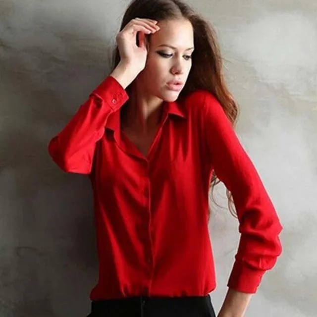 1PC Women Chiffon Blouse Long