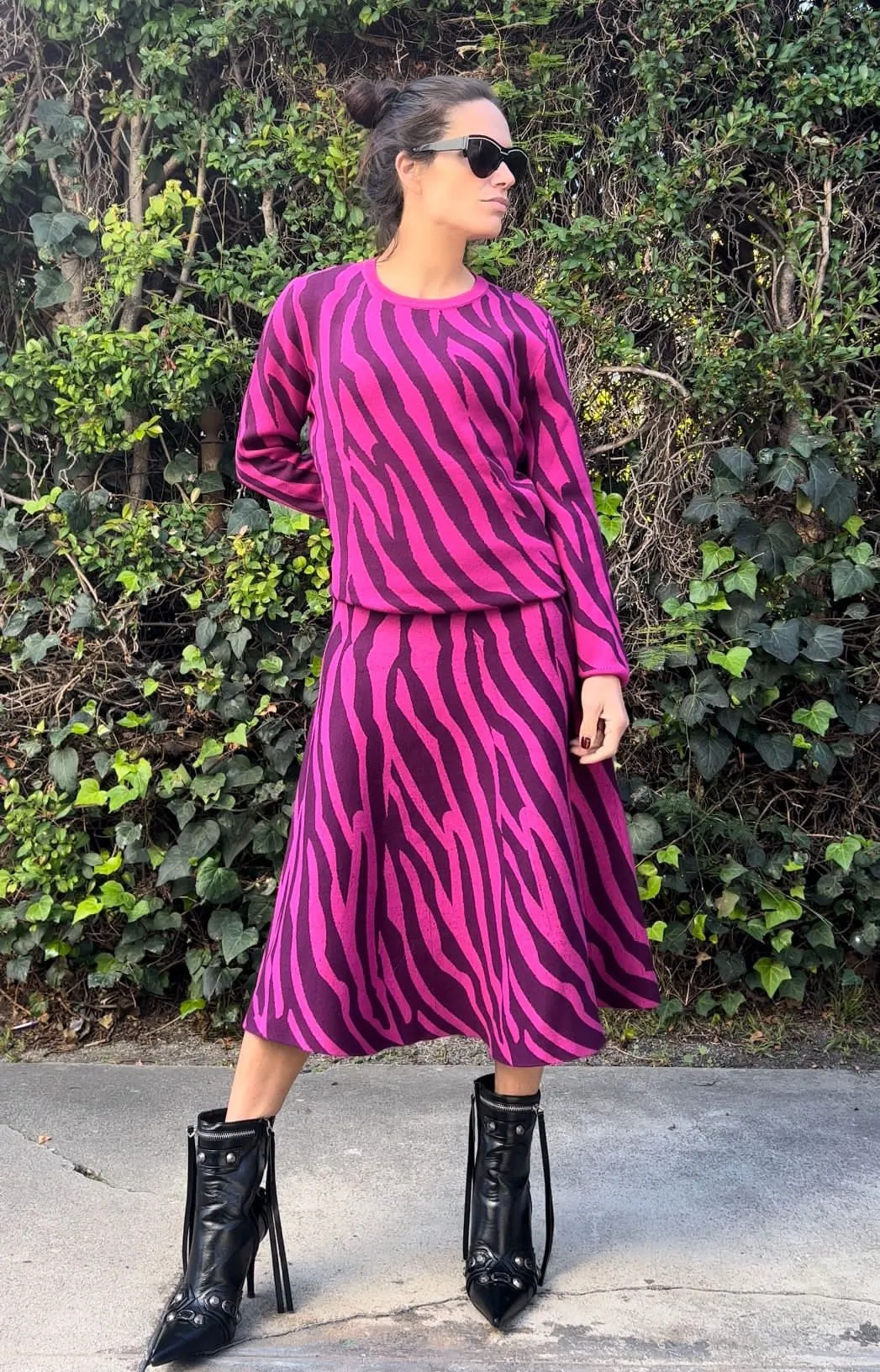 AMAZING MM SKIRT - YEAR ROUND PLUM FUSCHIA ZEBRA