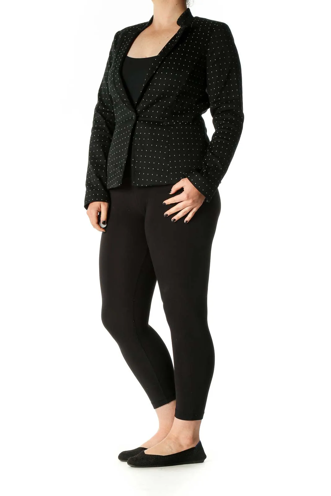 Black Polka Dot Semiformal Blazer