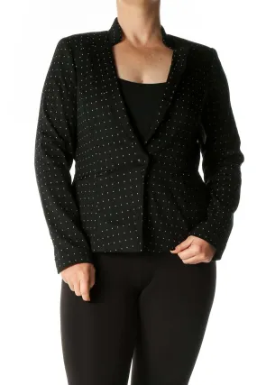 Black Polka Dot Semiformal Blazer