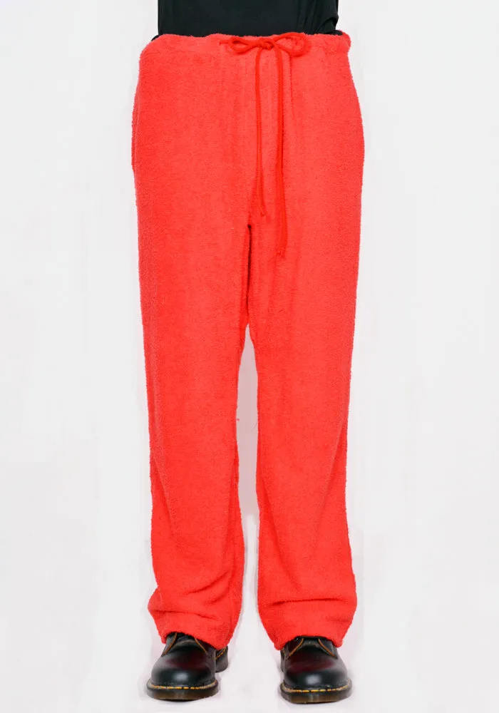 BLESS N°75 3112 C5210 BATHROBE JOGGER TERRYCLOTH RED