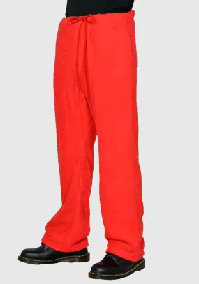 BLESS N°75 3112 C5210 BATHROBE JOGGER TERRYCLOTH RED