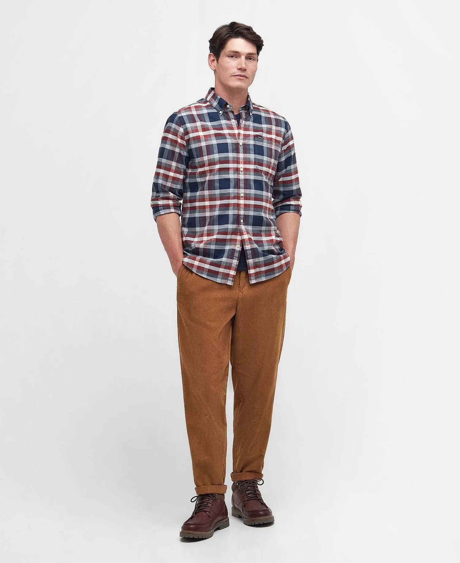 Bowmont Tailored Shirt - Fired Brick