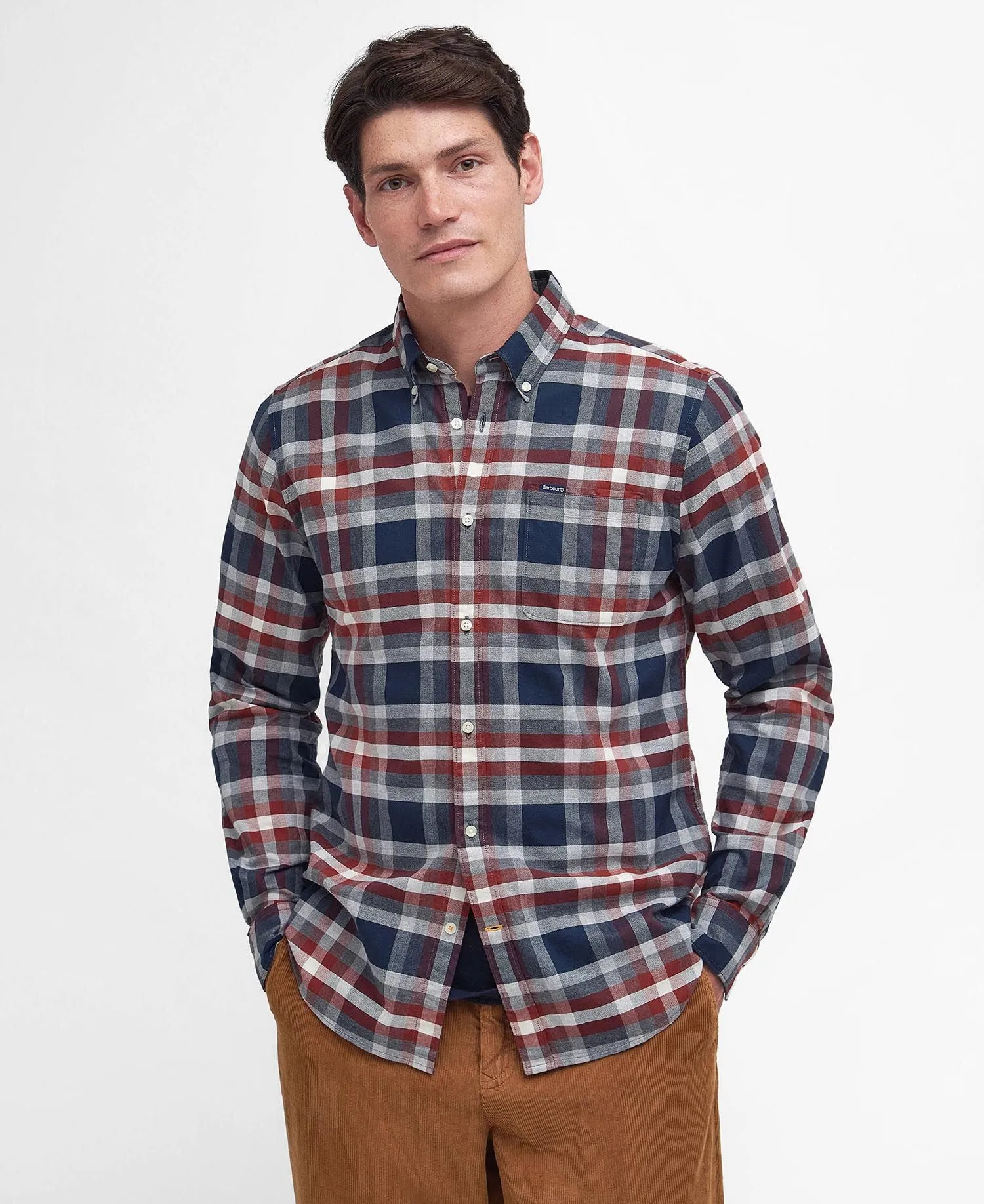 Bowmont Tailored Shirt - Fired Brick