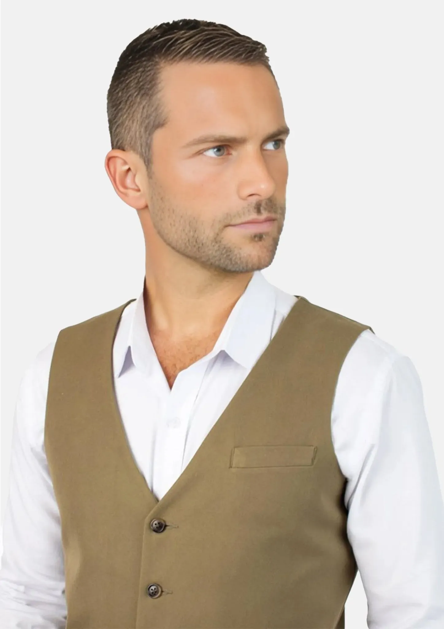 British Khaki Cotton Vest