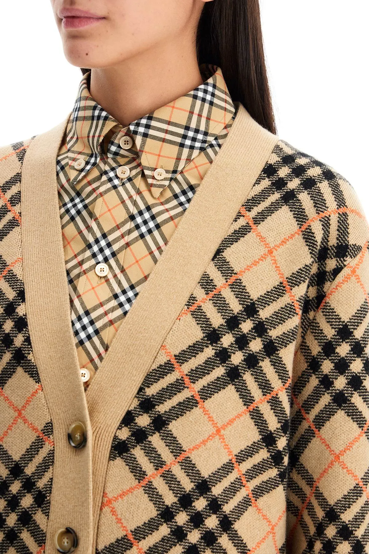 Burberry Ered Cashmere Boxy Cardigan With