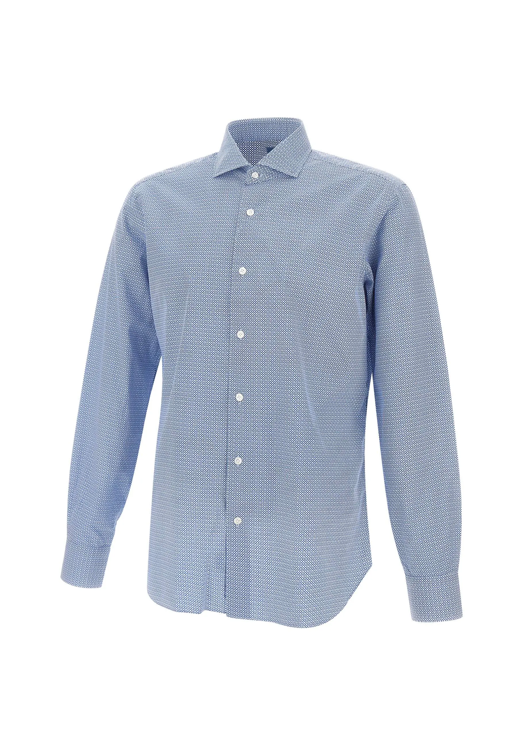 Elegant Blue Tailored Shirt