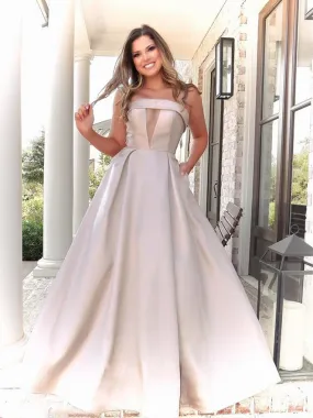 Elegant Key Hole A-line Prom Dresses, Lovely Prom Dresses, 2021 Newest Prom Dresses