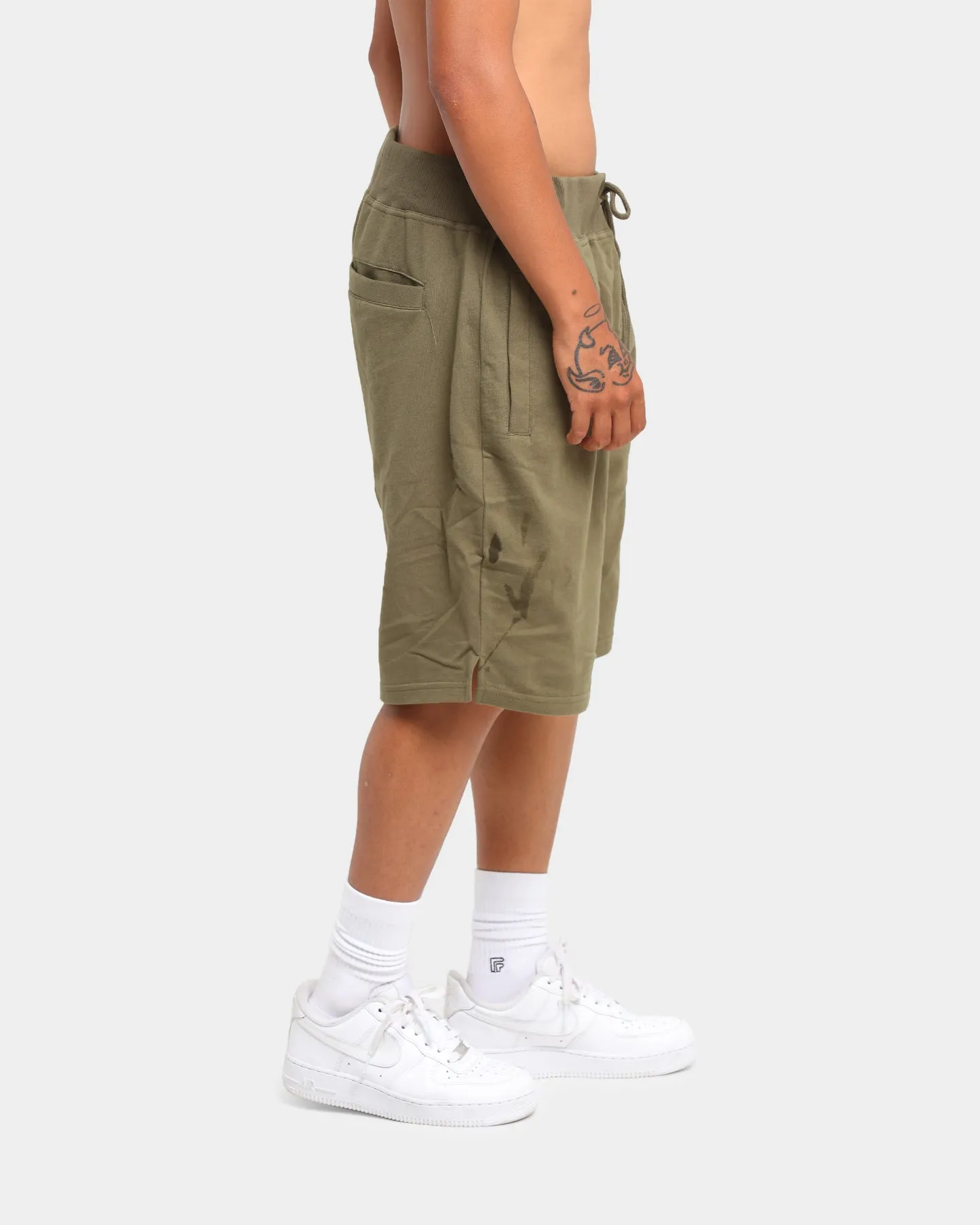 Grand Scheme Cargo Sweat Shorts Army Green