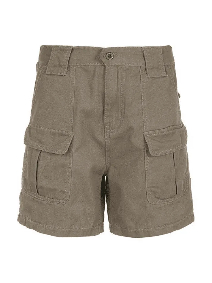 Joskaa Denim Straight Leg Cargo Shorts