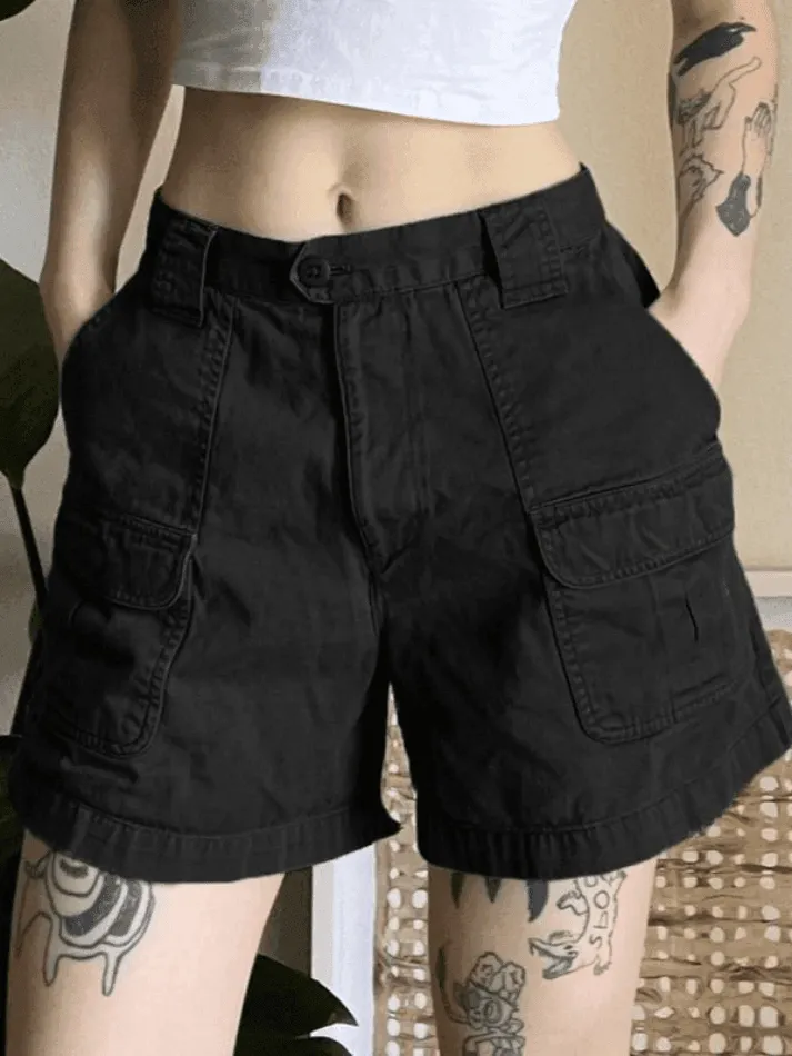 Joskaa Denim Straight Leg Cargo Shorts