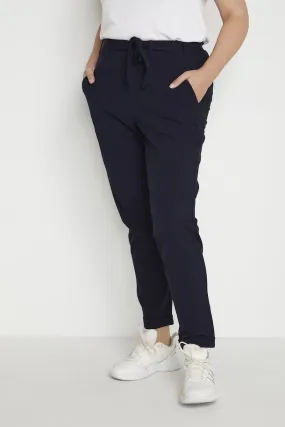 Kaffe Curve Jia Belt Pants in Navy