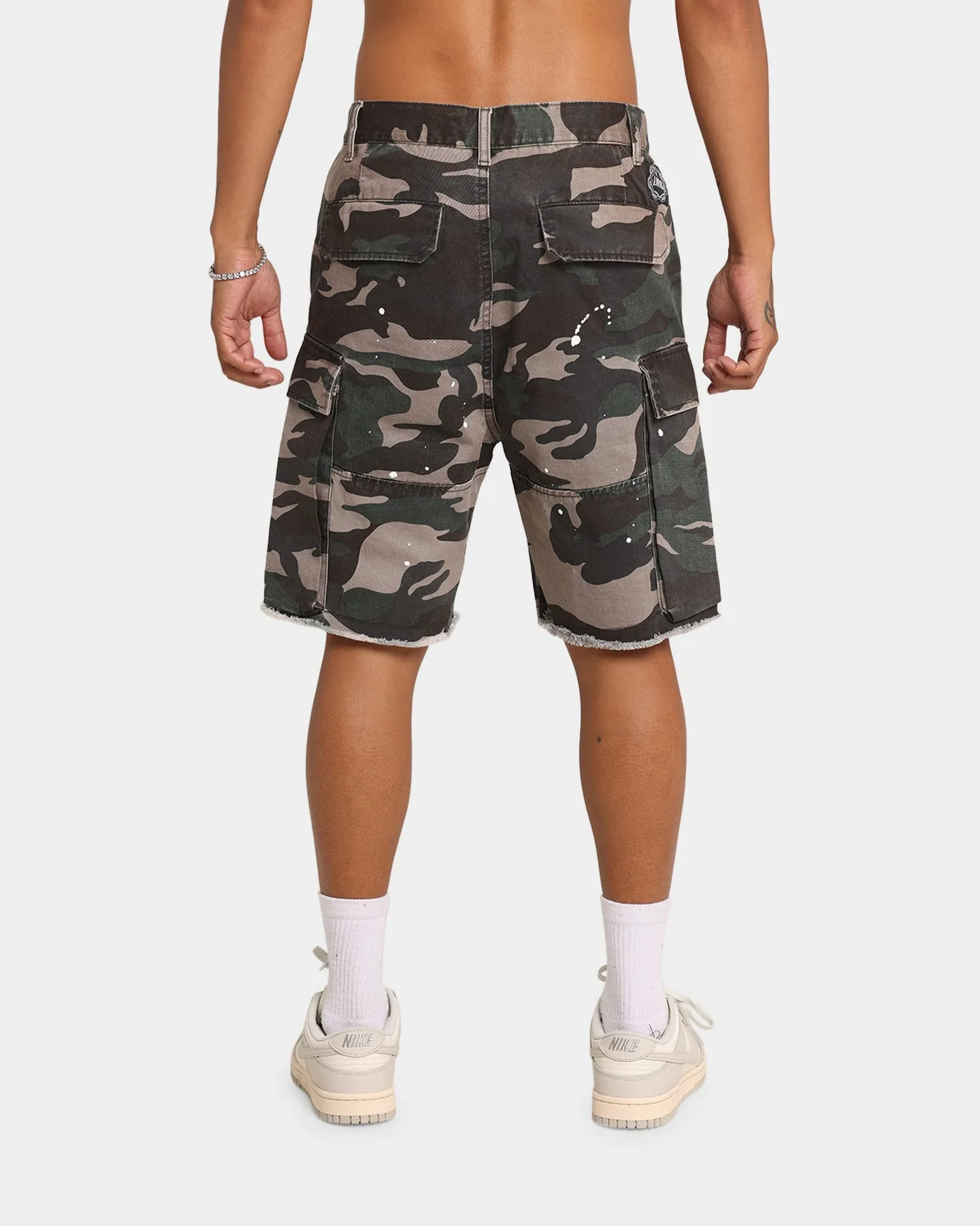 Loiter Conflict Cargo Shorts Woodland Camo