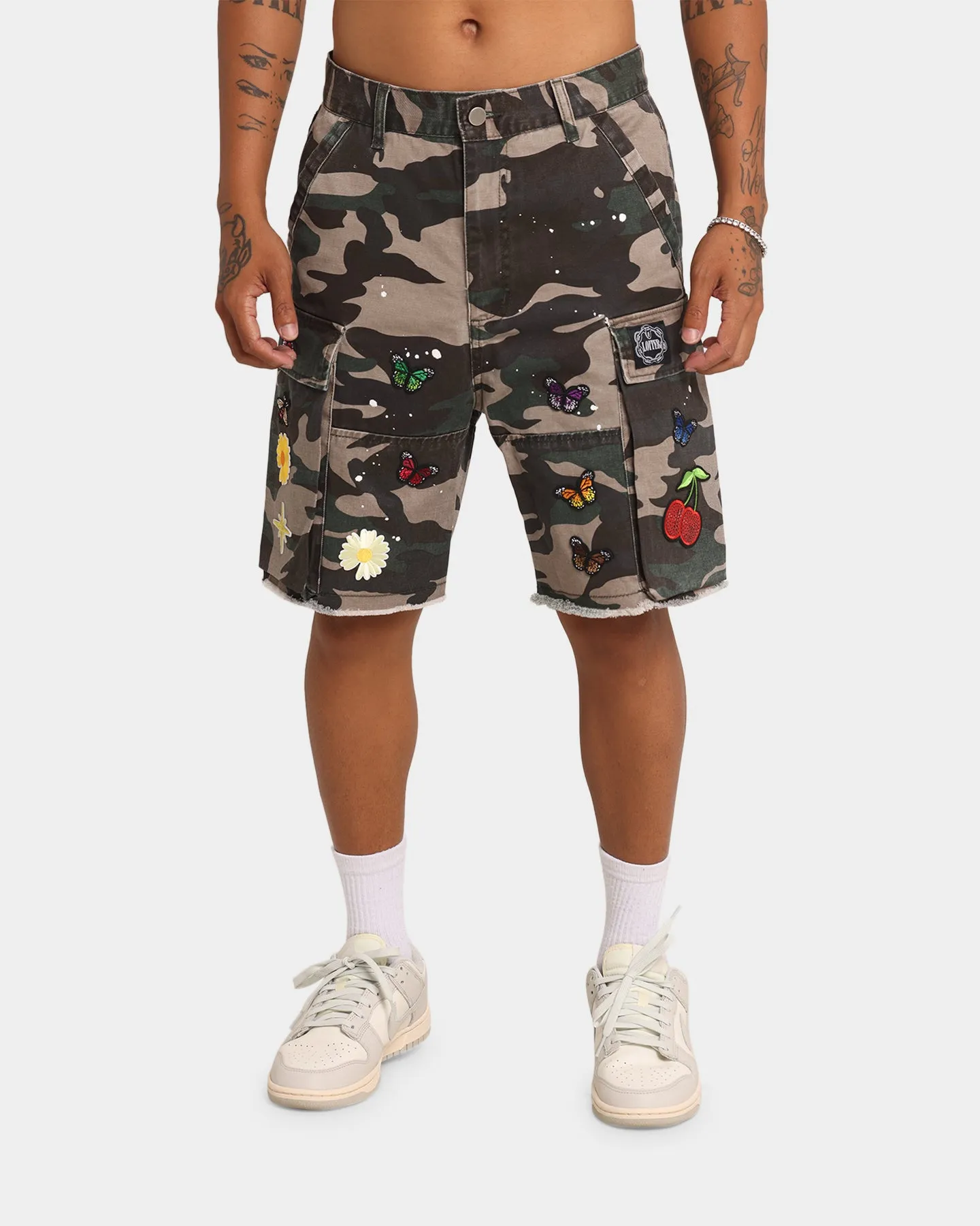 Loiter Conflict Cargo Shorts Woodland Camo