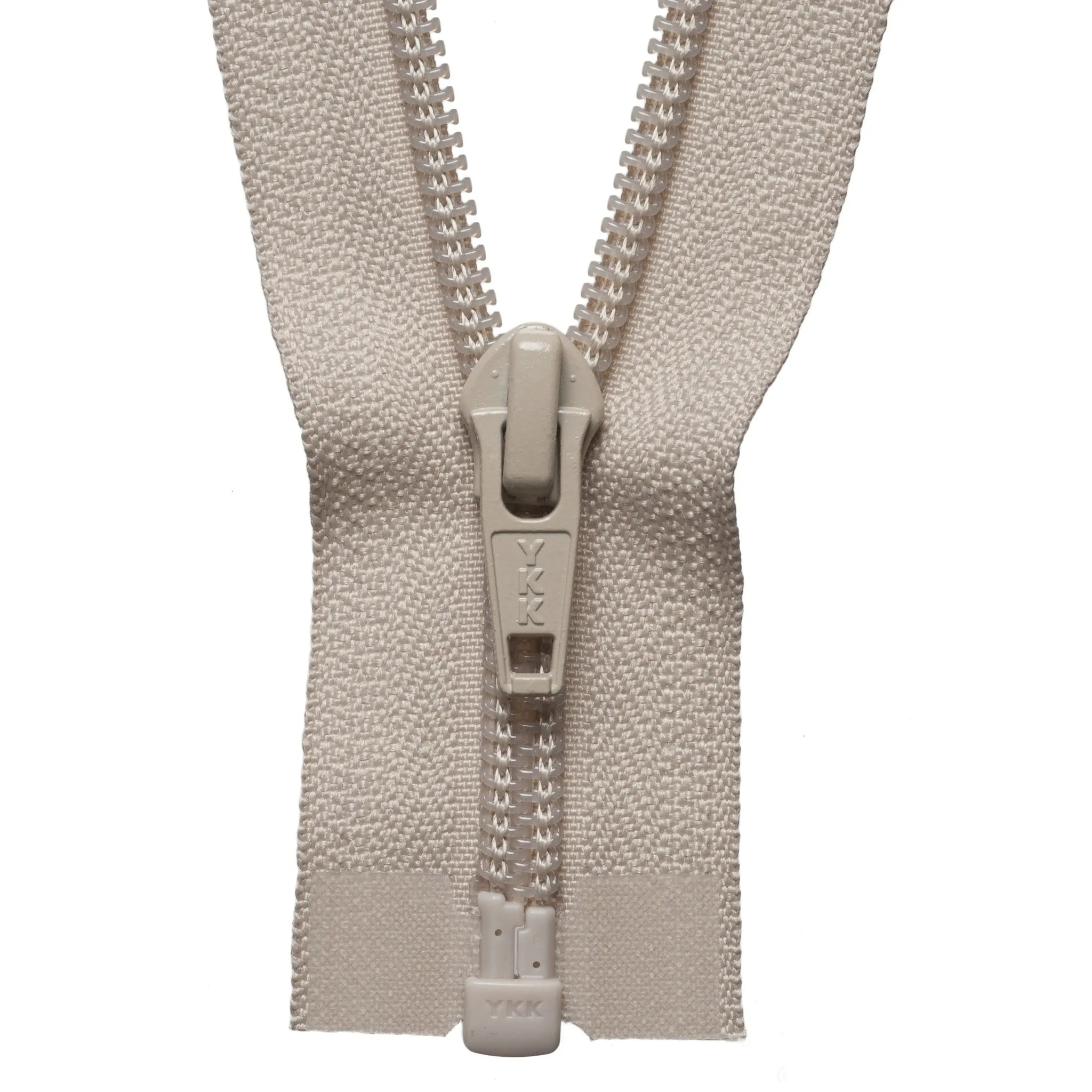 Nylon Open End Zip - 36cm - Beige