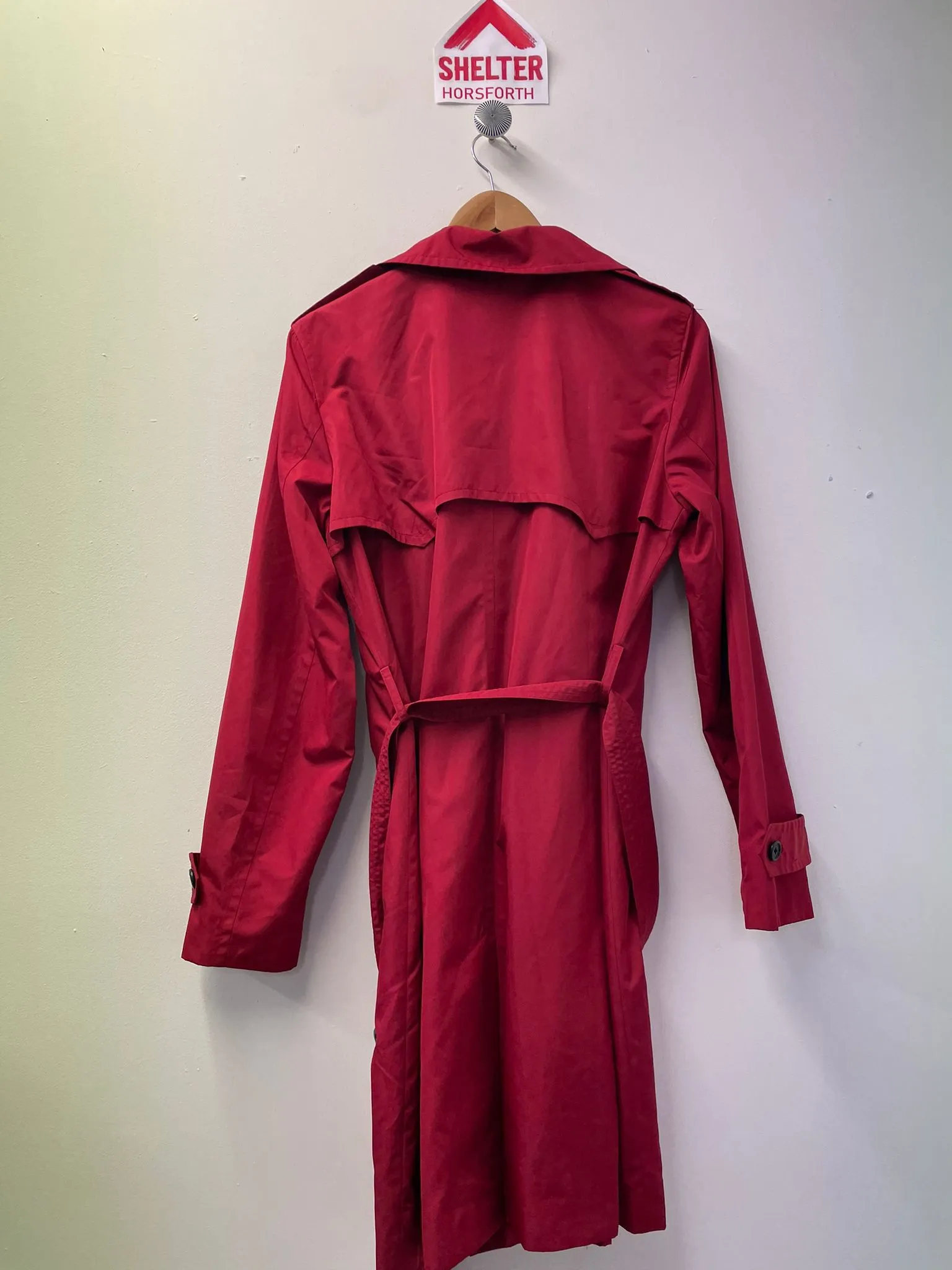 Ralph Lauren Red Trench Coat Large