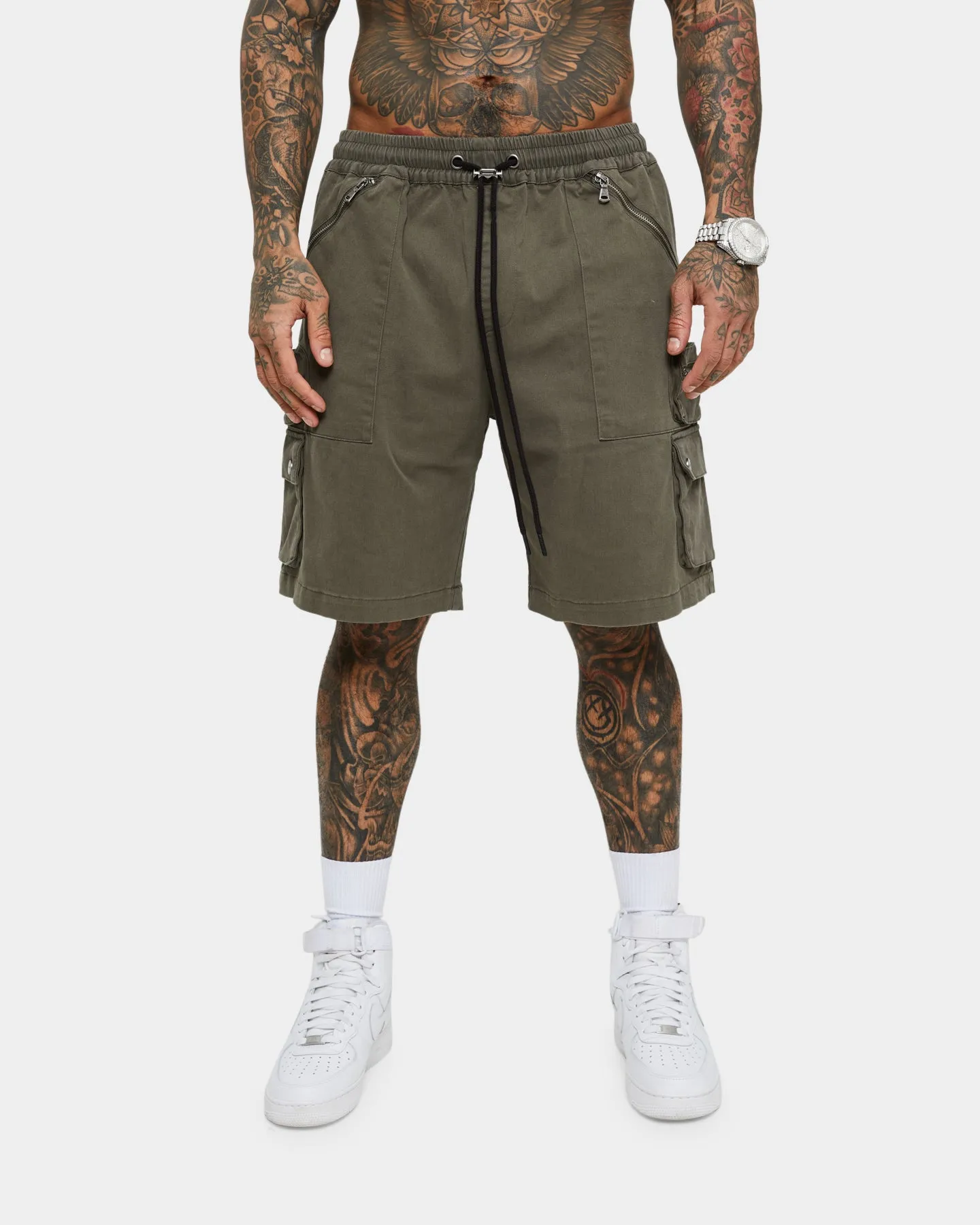 Saint Morta Desolation Cargo Shorts Army Green