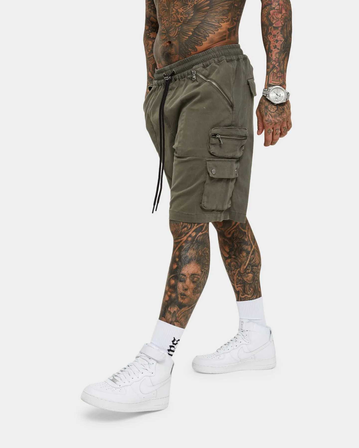 Saint Morta Desolation Cargo Shorts Army Green