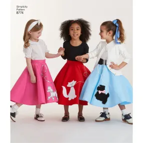 Simplicity Pattern 8774 Girls' Jive Costumes