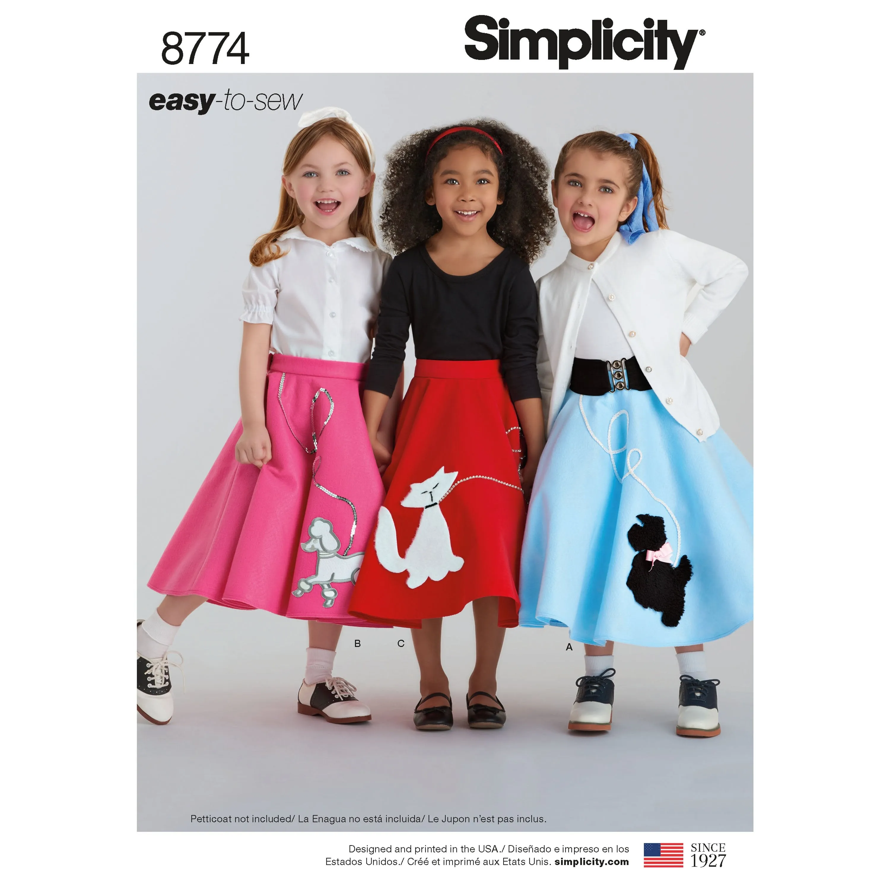 Simplicity Pattern 8774 Girls' Jive Costumes