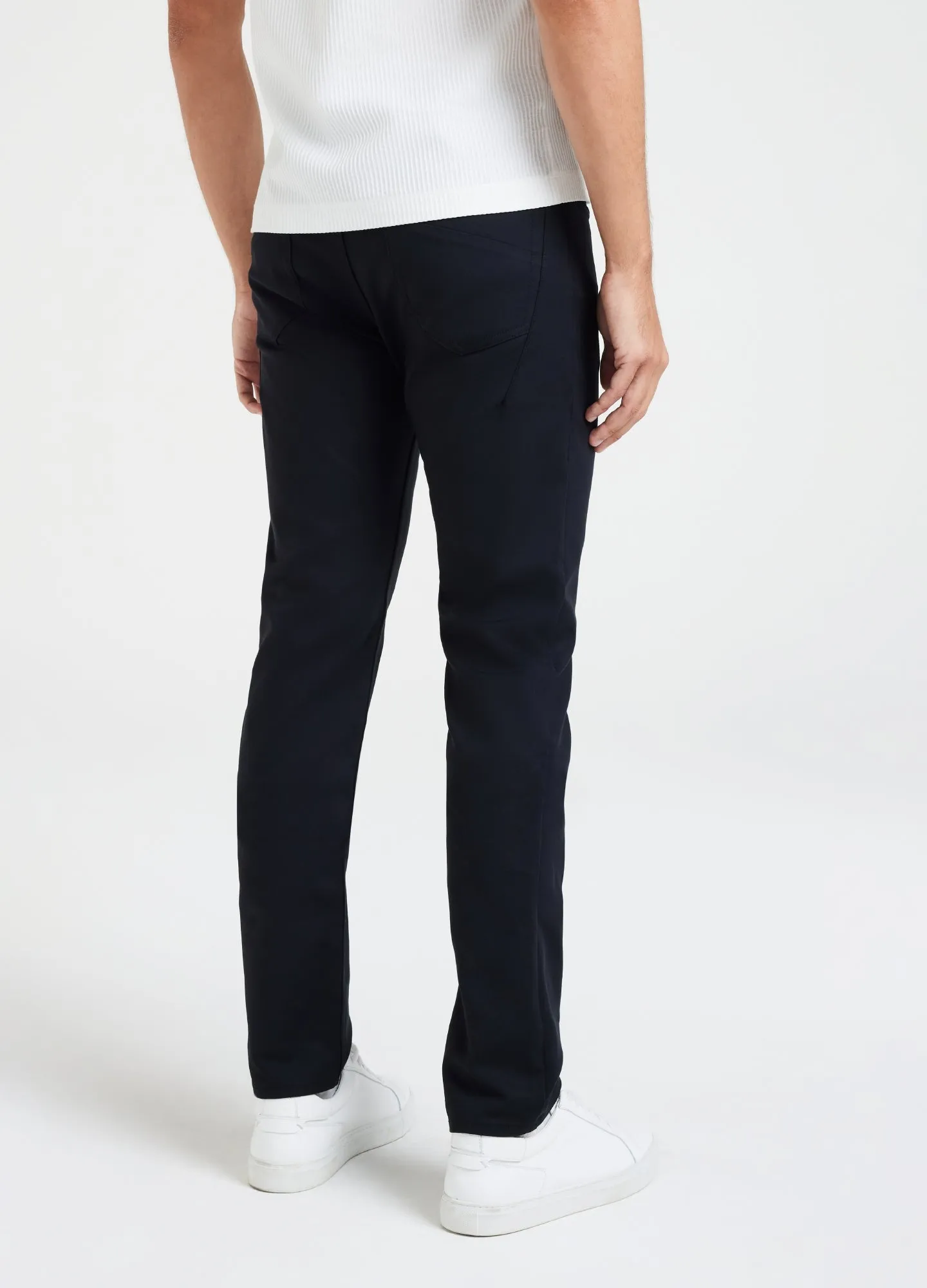 Slim Fit Tech Cotton Stretch Jeans Black