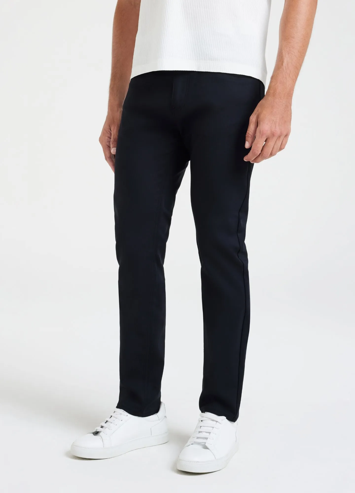 Slim Fit Tech Cotton Stretch Jeans Black