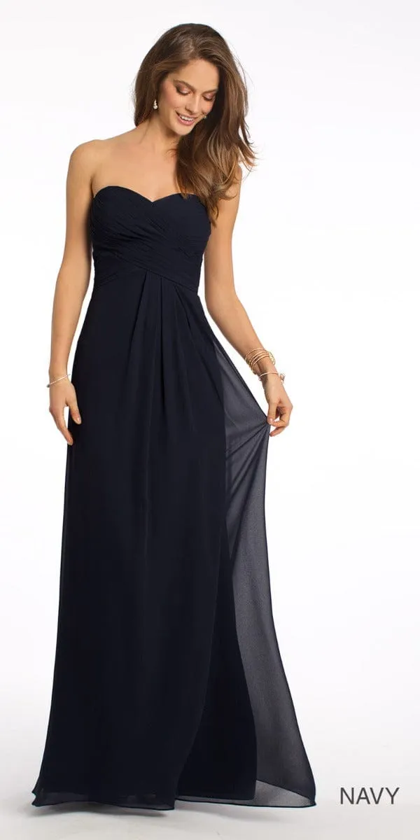 Strapless Criss Cross Bodice Dress - Petite