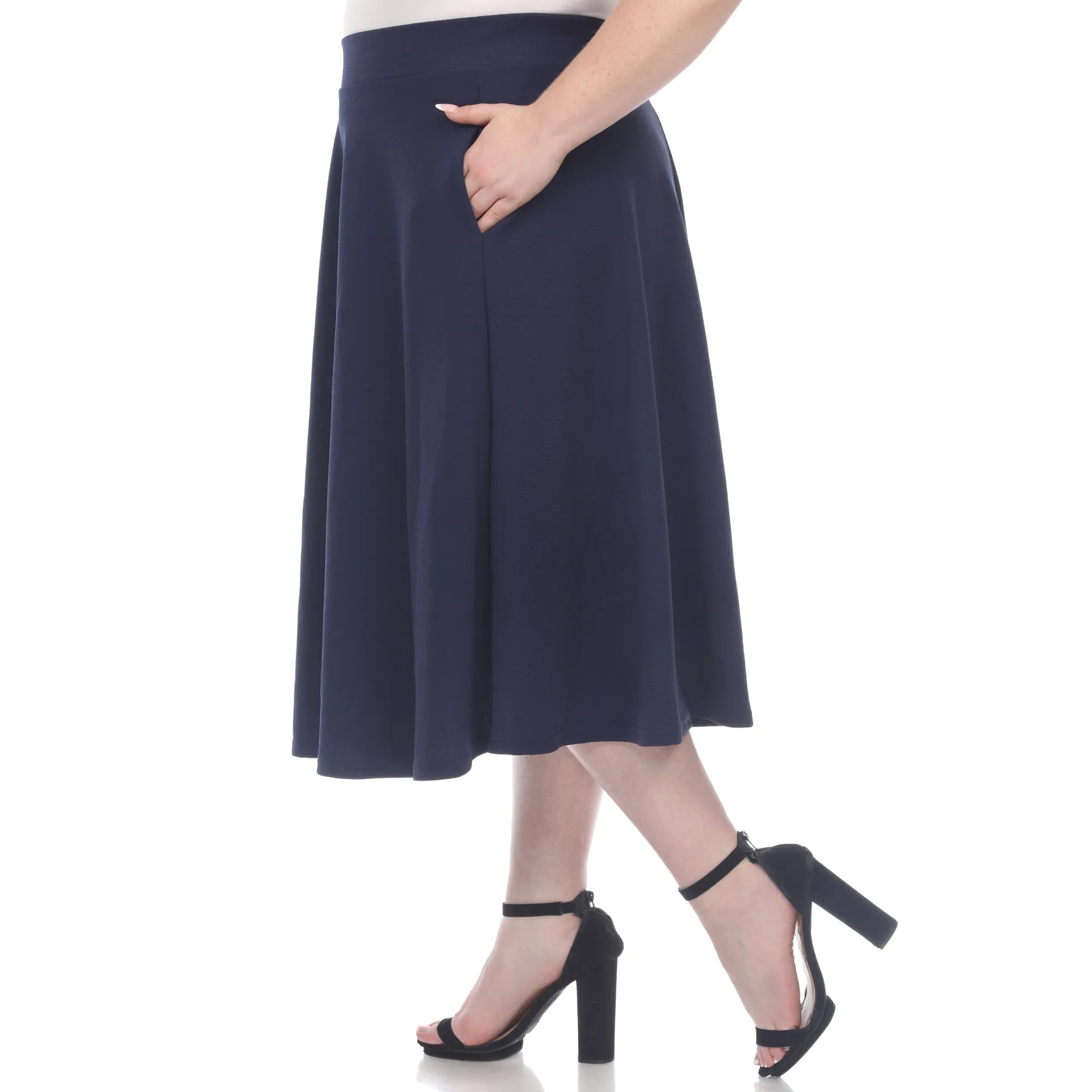 Tasmin Flare Midi Skirts - Plus