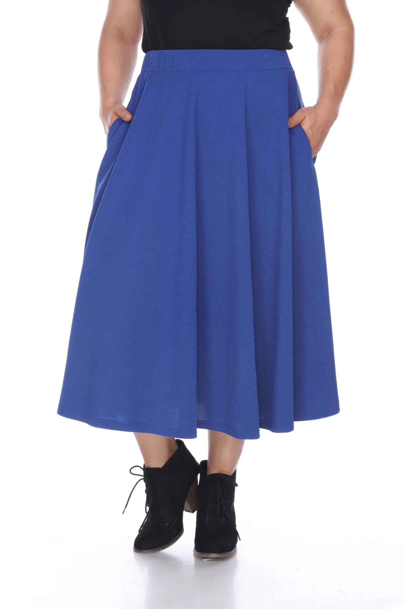 Tasmin Flare Midi Skirts - Plus