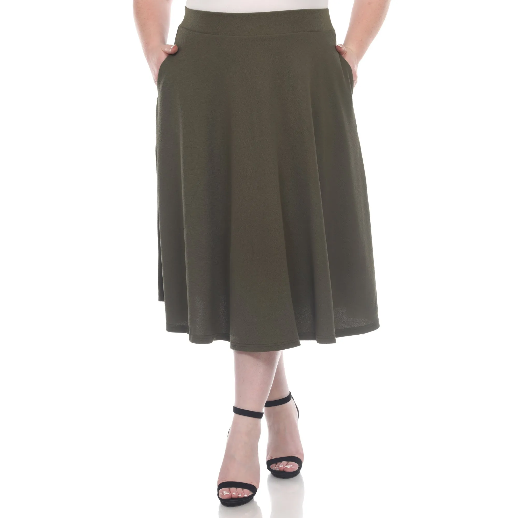 Tasmin Flare Midi Skirts - Plus