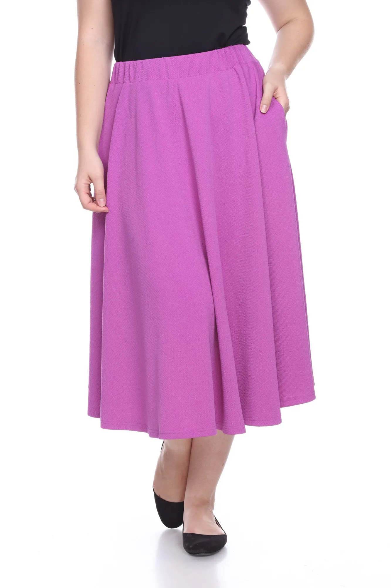 Tasmin Flare Midi Skirts - Plus