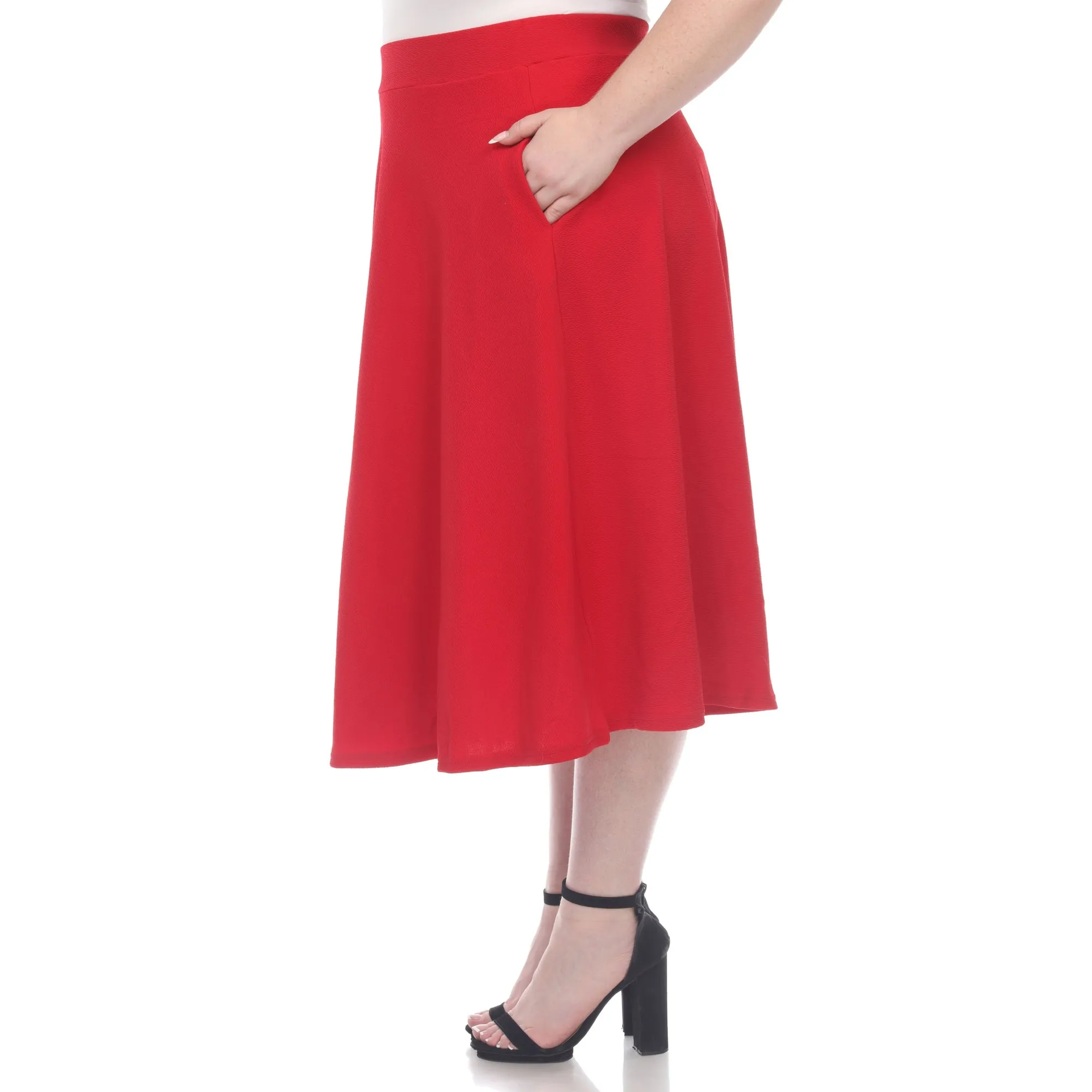 Tasmin Flare Midi Skirts - Plus