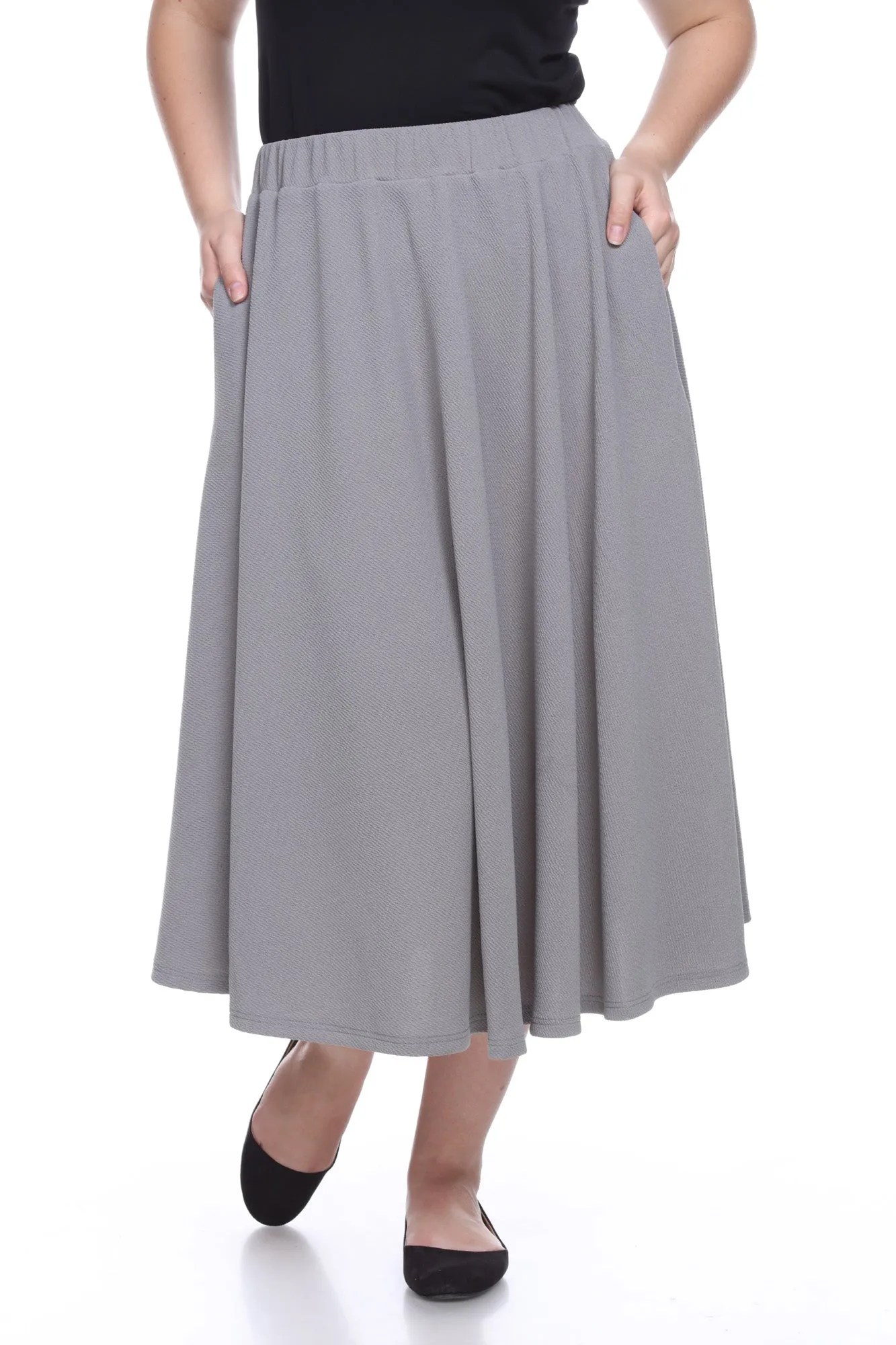 Tasmin Flare Midi Skirts - Plus