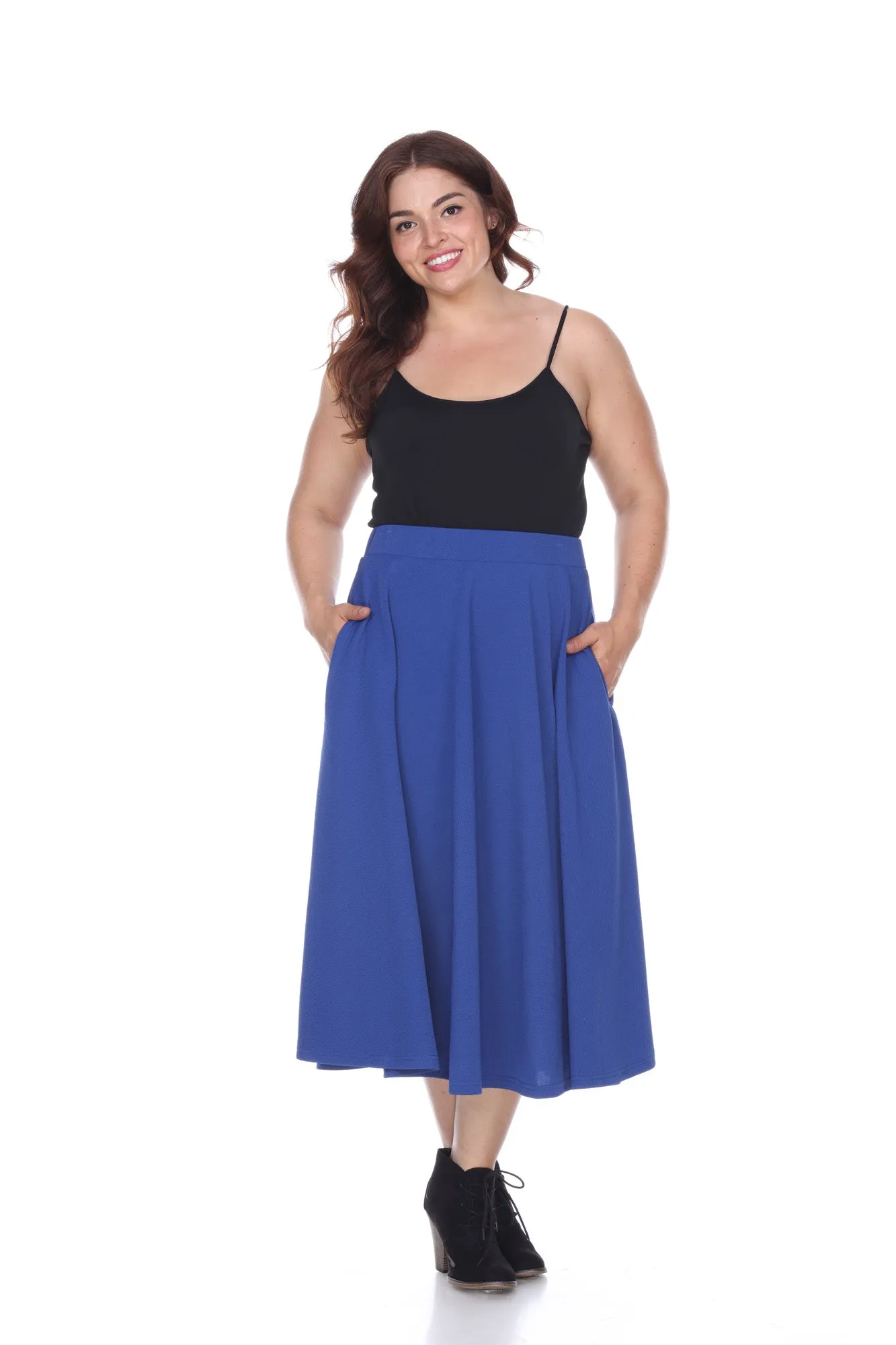 Tasmin Flare Midi Skirts - Plus