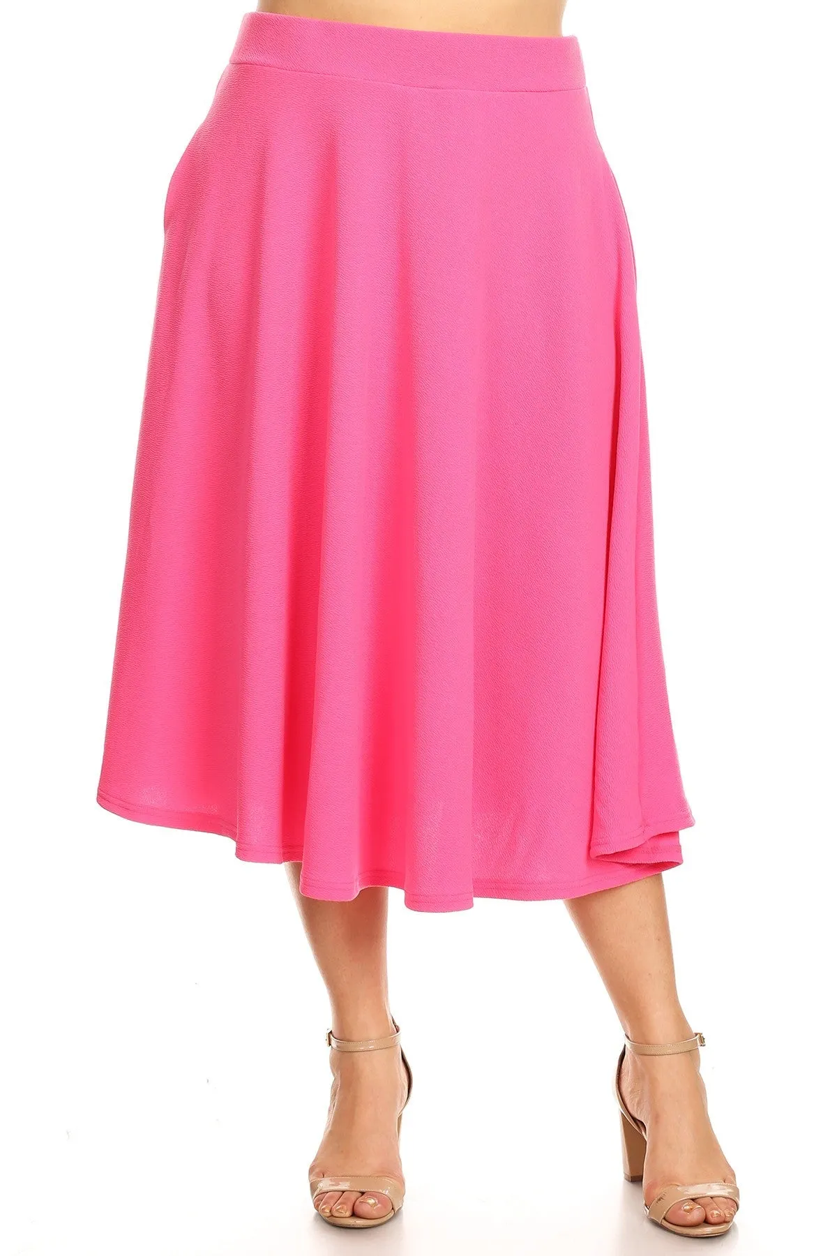 Tasmin Flare Midi Skirts - Plus