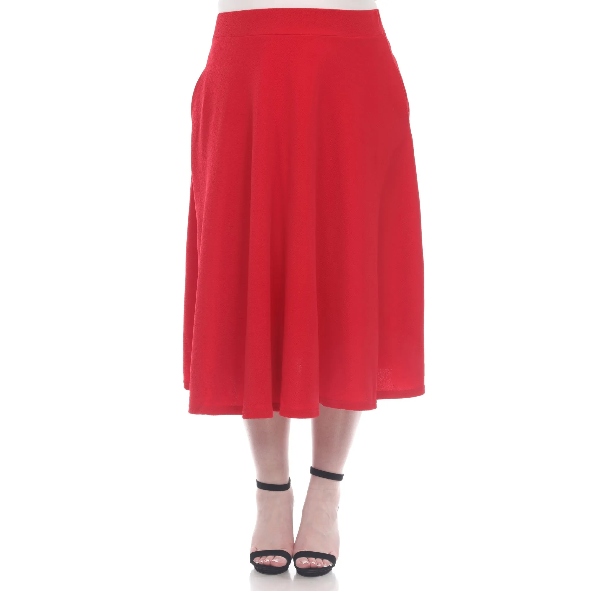 Tasmin Flare Midi Skirts - Plus