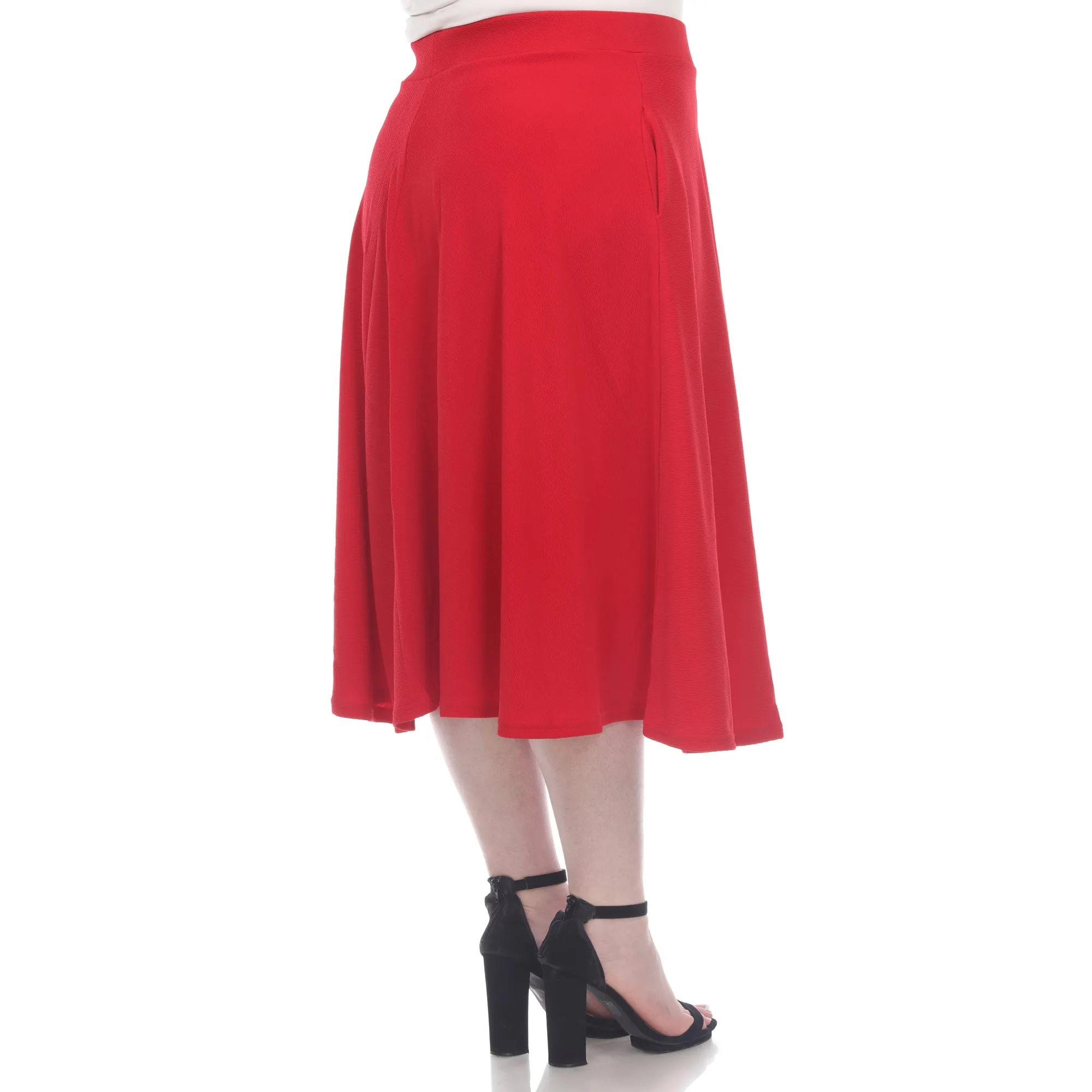 Tasmin Flare Midi Skirts - Plus