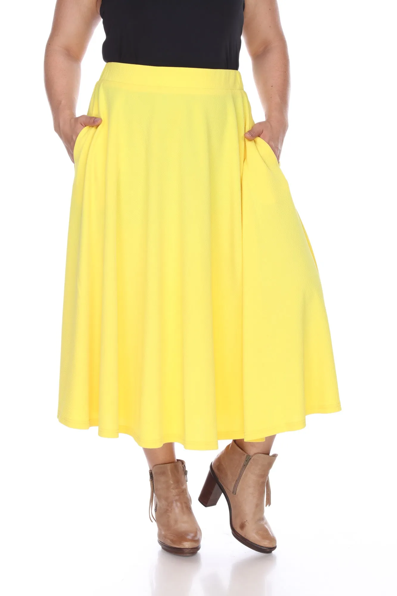 Tasmin Flare Midi Skirts - Plus