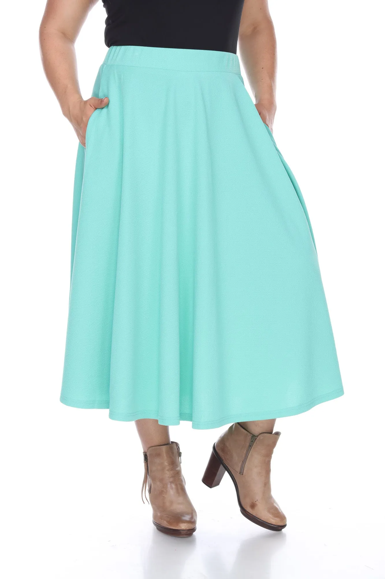 Tasmin Flare Midi Skirts - Plus