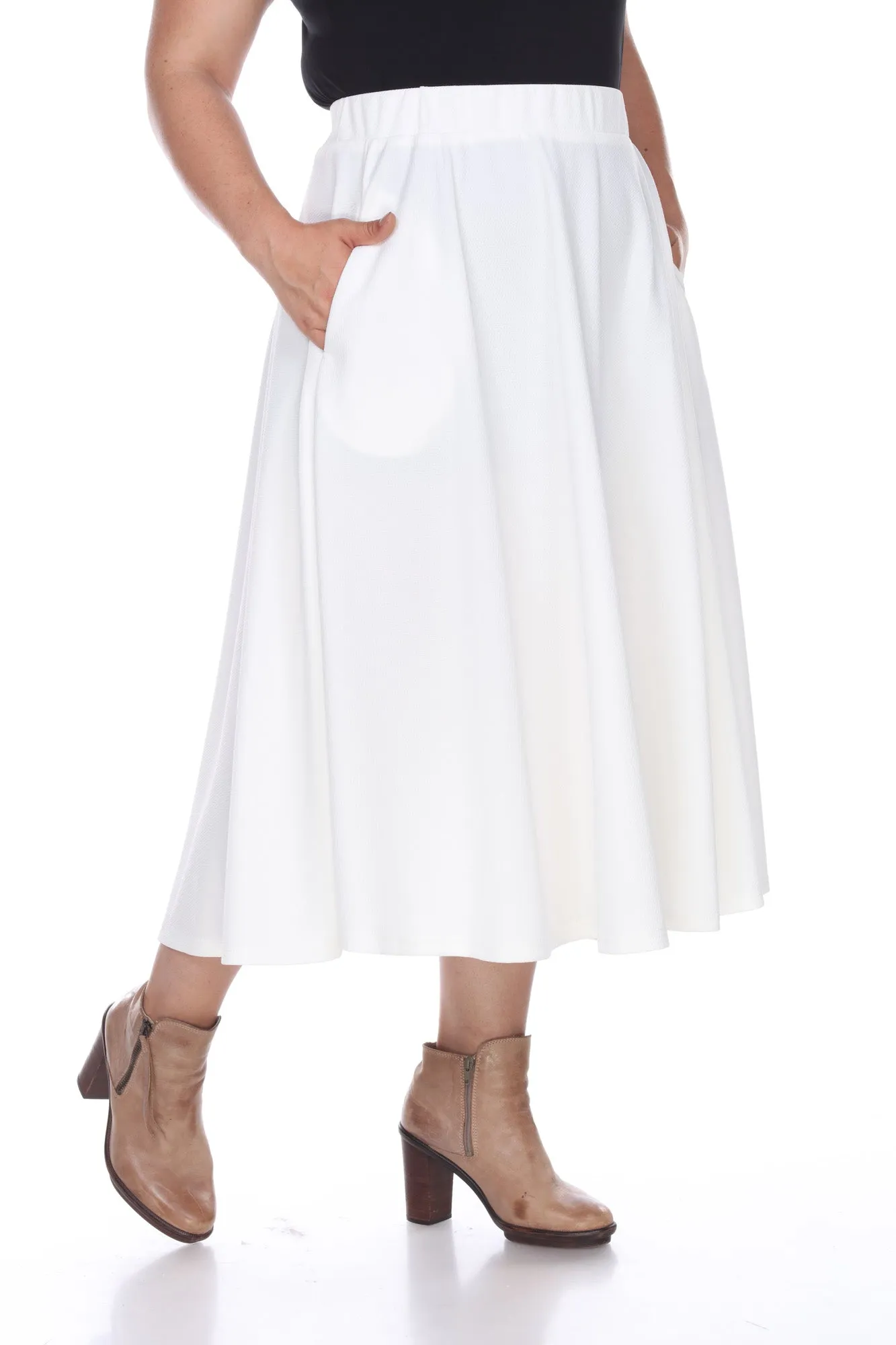 Tasmin Flare Midi Skirts - Plus