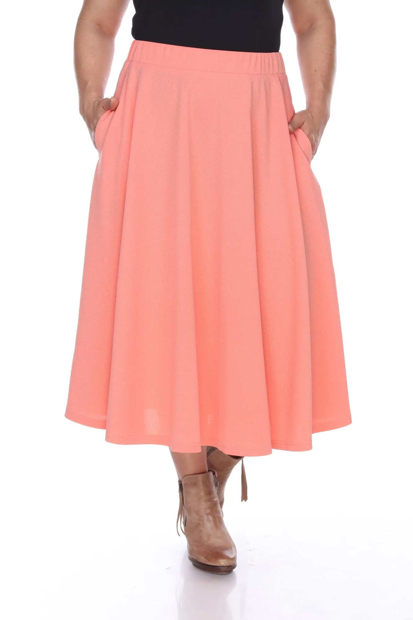 Tasmin Flare Midi Skirts - Plus