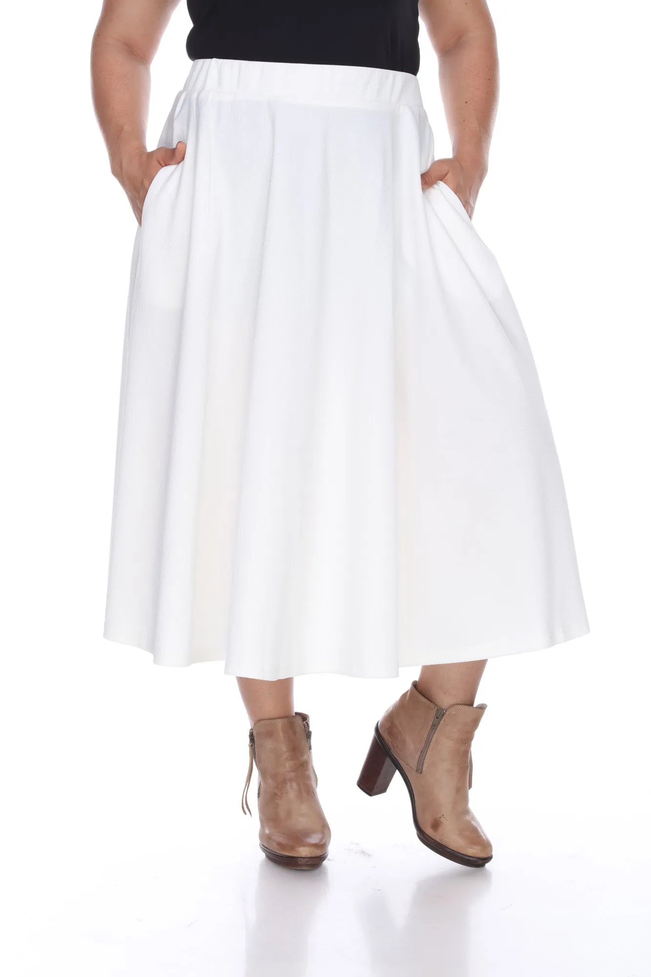 Tasmin Flare Midi Skirts - Plus