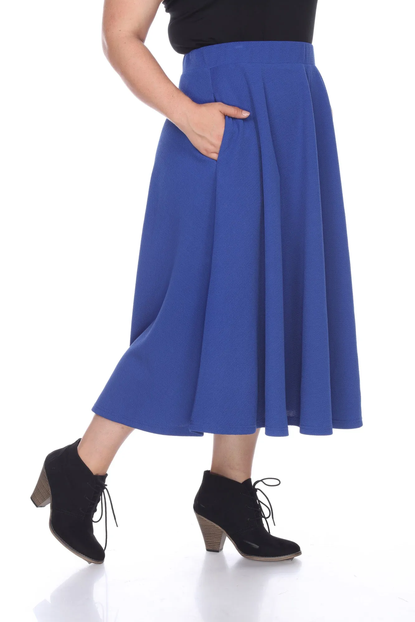 Tasmin Flare Midi Skirts - Plus