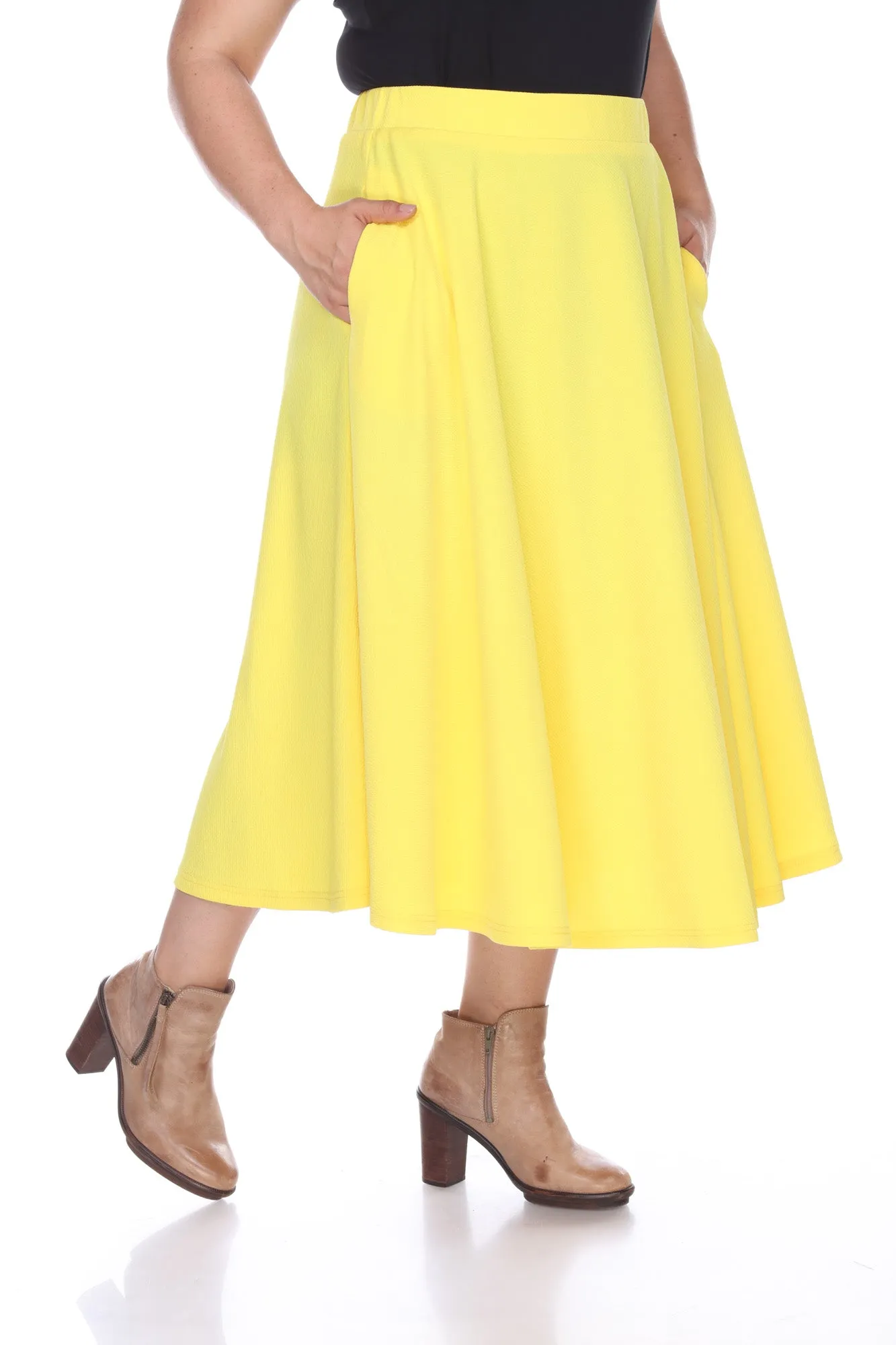 Tasmin Flare Midi Skirts - Plus