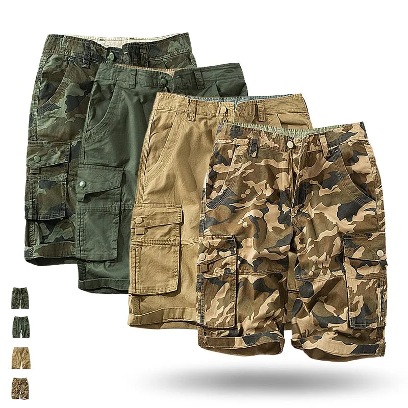 West Louis™ Mens Military Camouflage Cargo Shorts