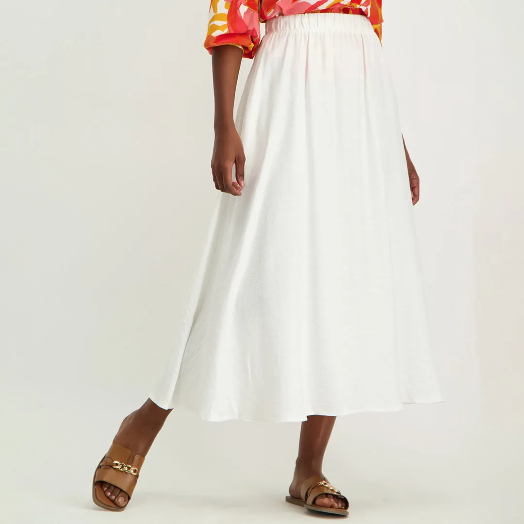 White Flare Skirt