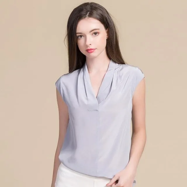 Women Sweet  100% Real Silk Blouses