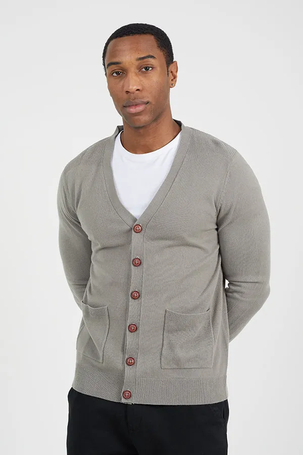 Y-NECK BUTTON THROUGH CARDIGAN