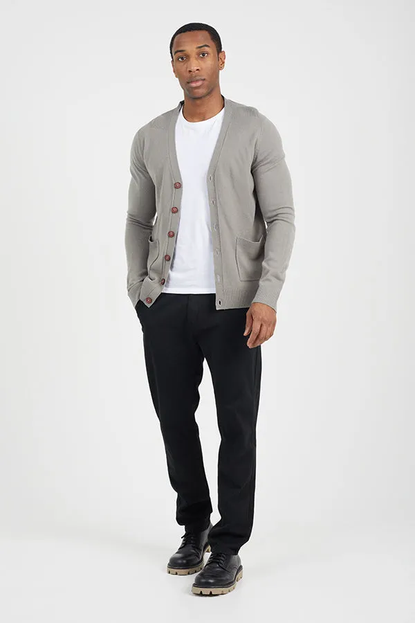 Y-NECK BUTTON THROUGH CARDIGAN