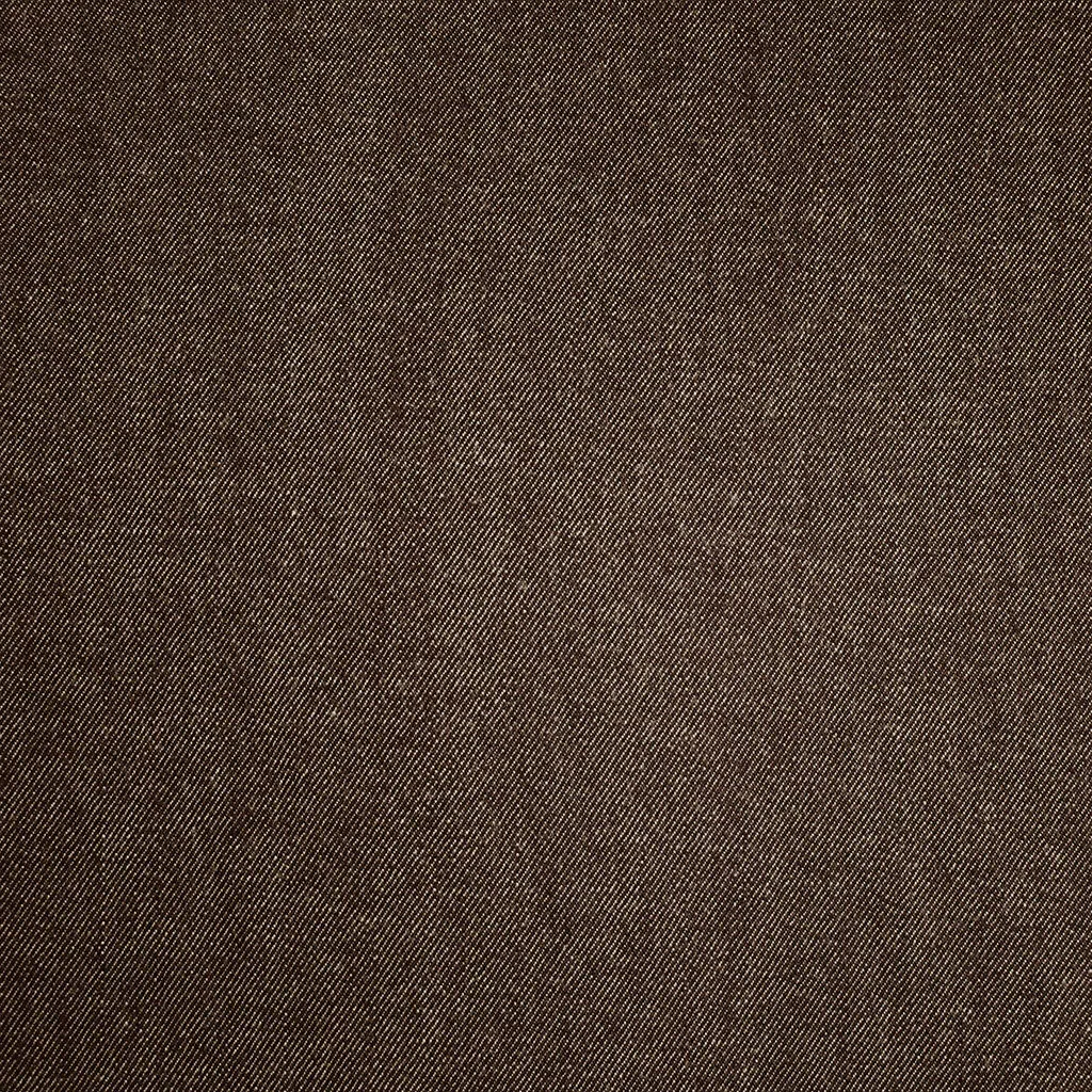 Yarn Dyed Stretch Wool Blend Twill Suiting Chocolate